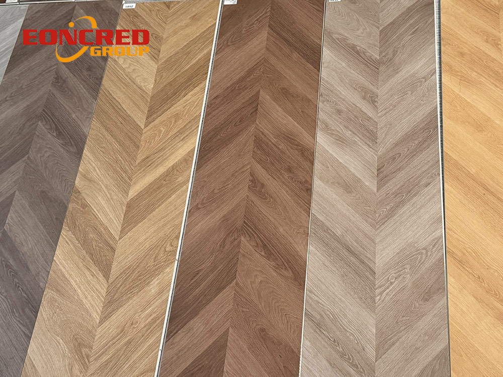 Eoncred SPC Flooring: Premium Herringbone & Straight Wood Grain Waterproof Vinyl Floor